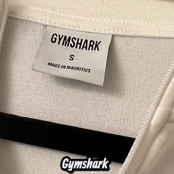 Preowned Gymshark Cropped Half-Zip Sweatshirt – Off White – Small - Picture 4 of 9